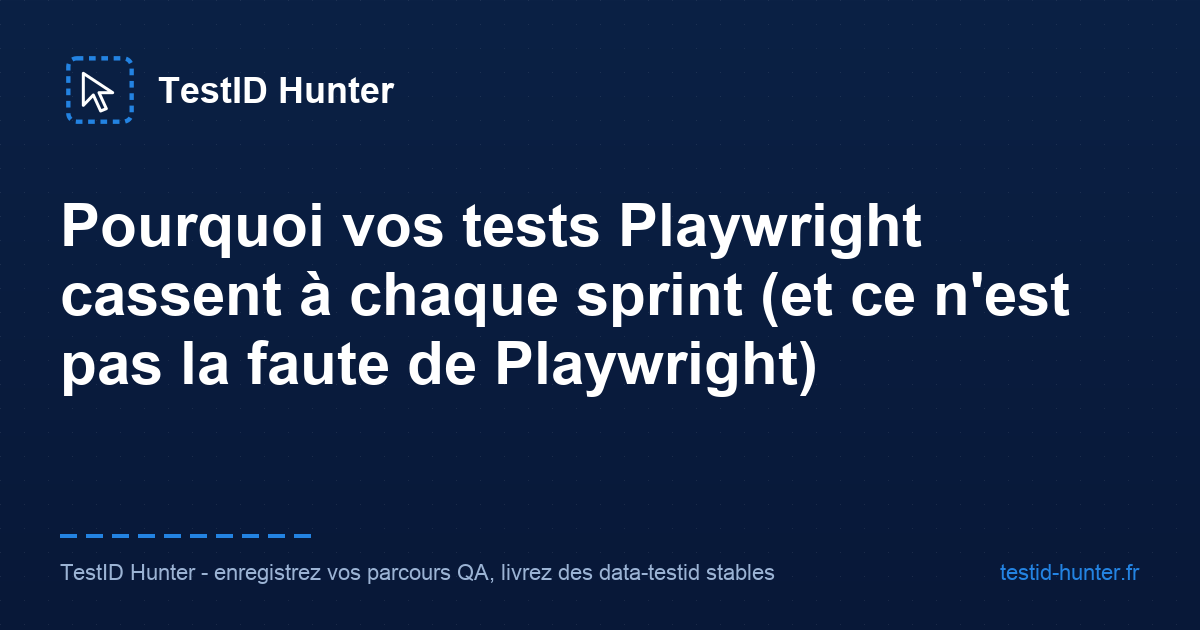 Pourquoi vos tests Playwright cassent à chaque sprint (et ce n'est pas la faute de Playwright)